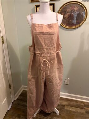 aerie Dusty Pink Utility Jumpsuit Overalls